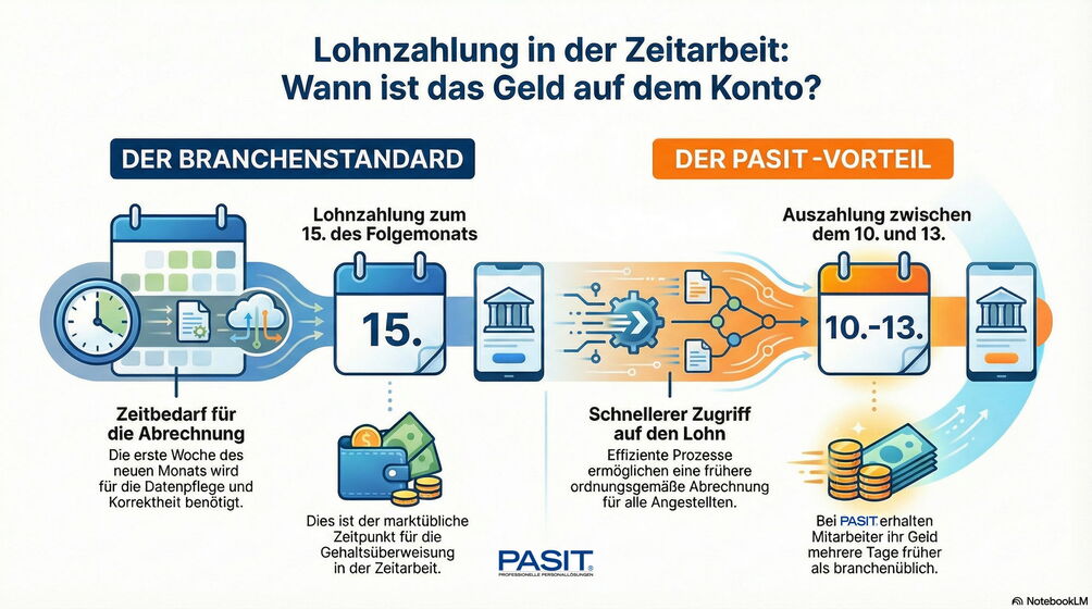 Lohnauszahlung bei der Zeitarbeit – FAQ Zeitarbeit München