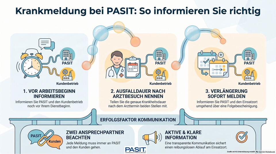 Anleitung zur Krankmeldung bei PASIT-Zeitarbeit-Muenchen